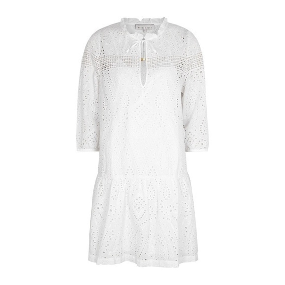🌟Beautiful NWT Heidi Klein Solta Broderie-anglaise Cotton Mini Dress - XS